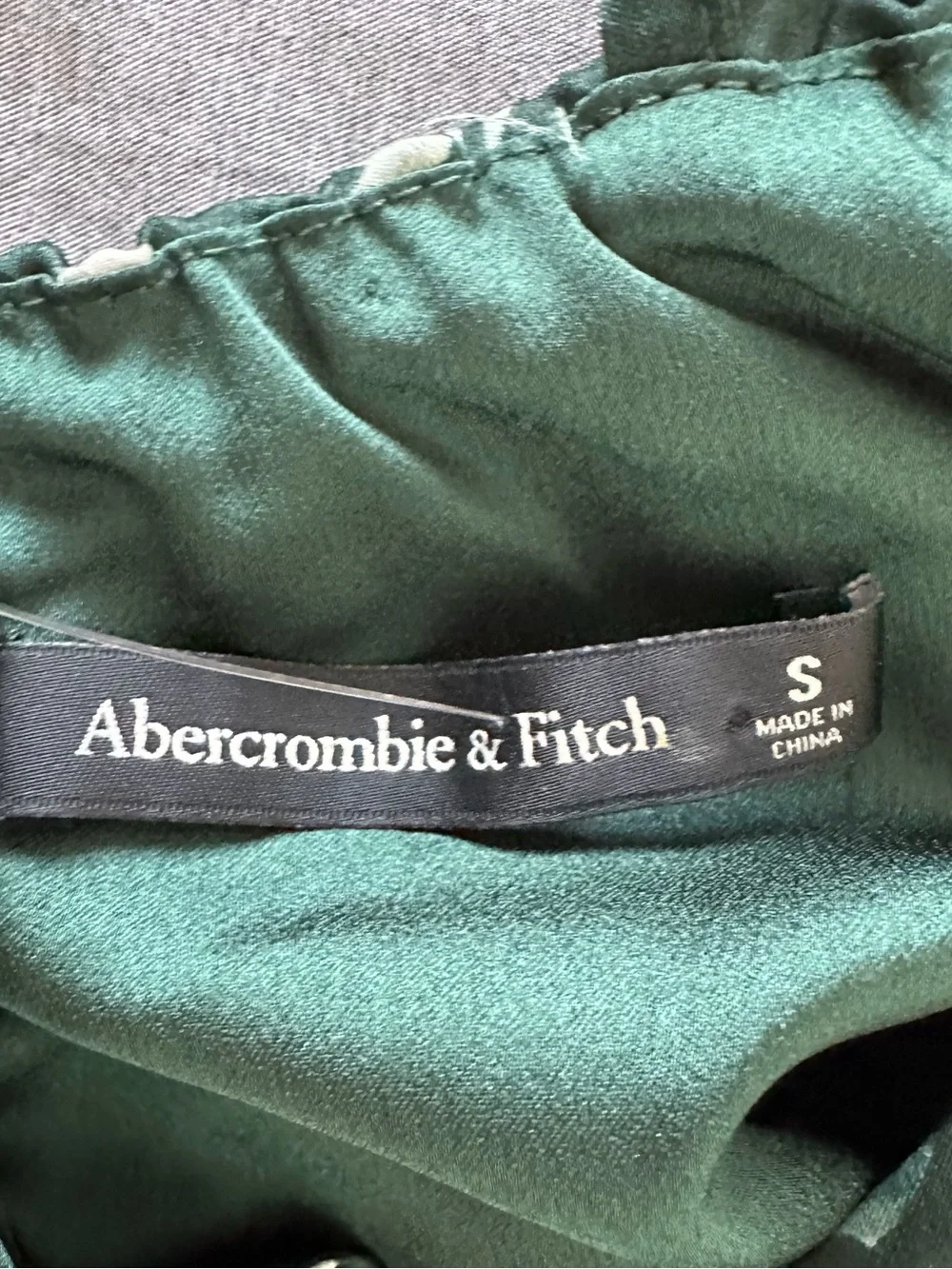 Abercrombie Giselle Sweetheart Pleated Green Floral Maxi Dress Size Small